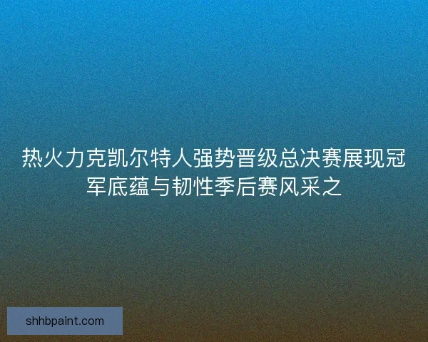热火力克凯尔特人强势晋级总决赛展现冠军底蕴与韧性季后赛风采之